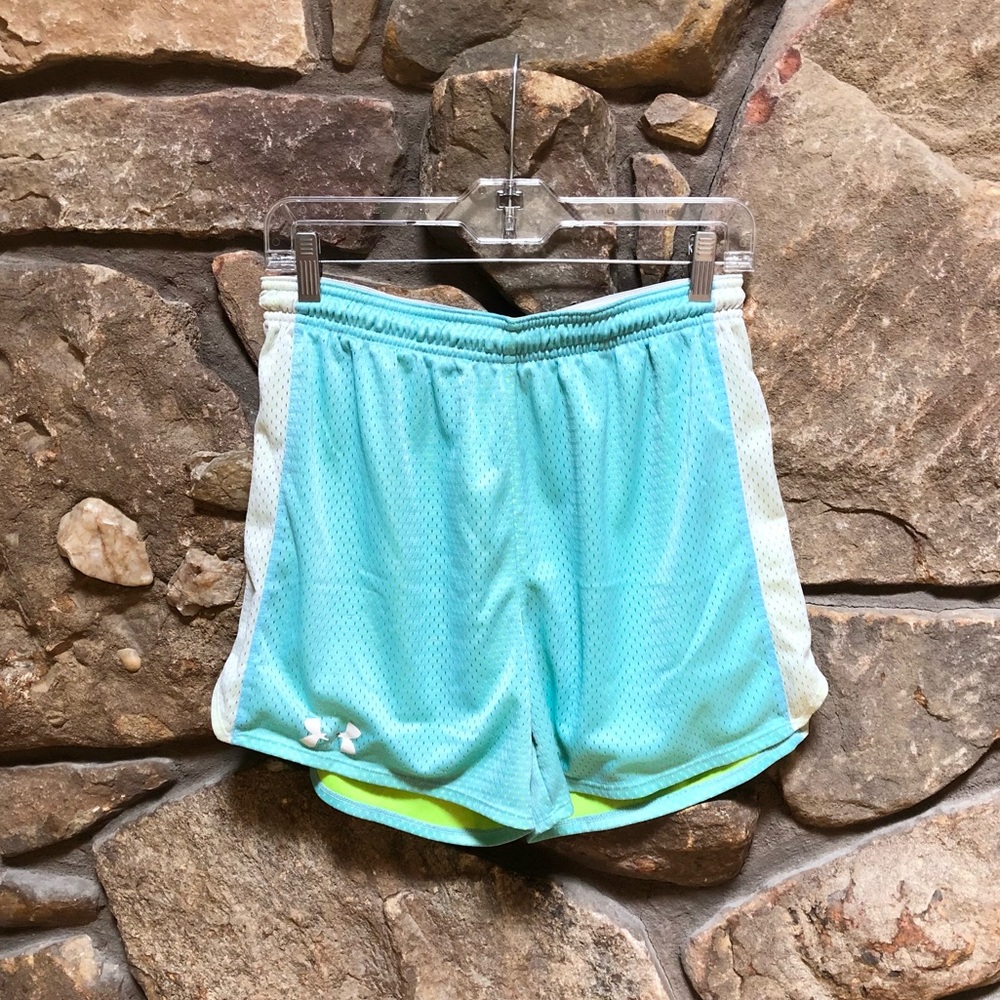 light blue Under Armour athletic shorts